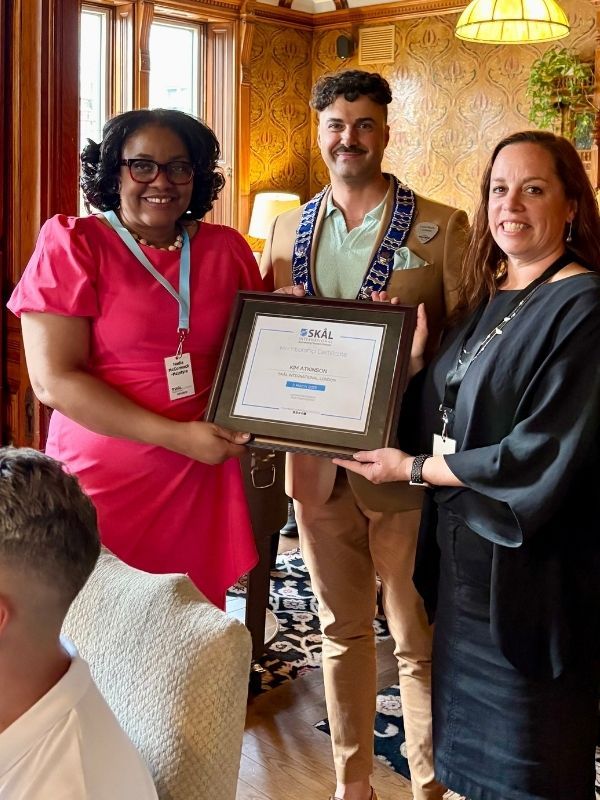 Nadia McCormack-McIntyre (board member), Luca Monti (Club President), Kim Atkinson (member).