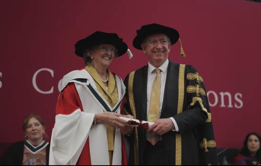 Past World President Mary Bennett receives Honorary Degree from University of Galway Past World President Mary Bennett receives Honorary Degree from University of Galway